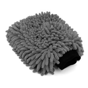 THE COLLECTION CHENILLE WASH MITT GREY